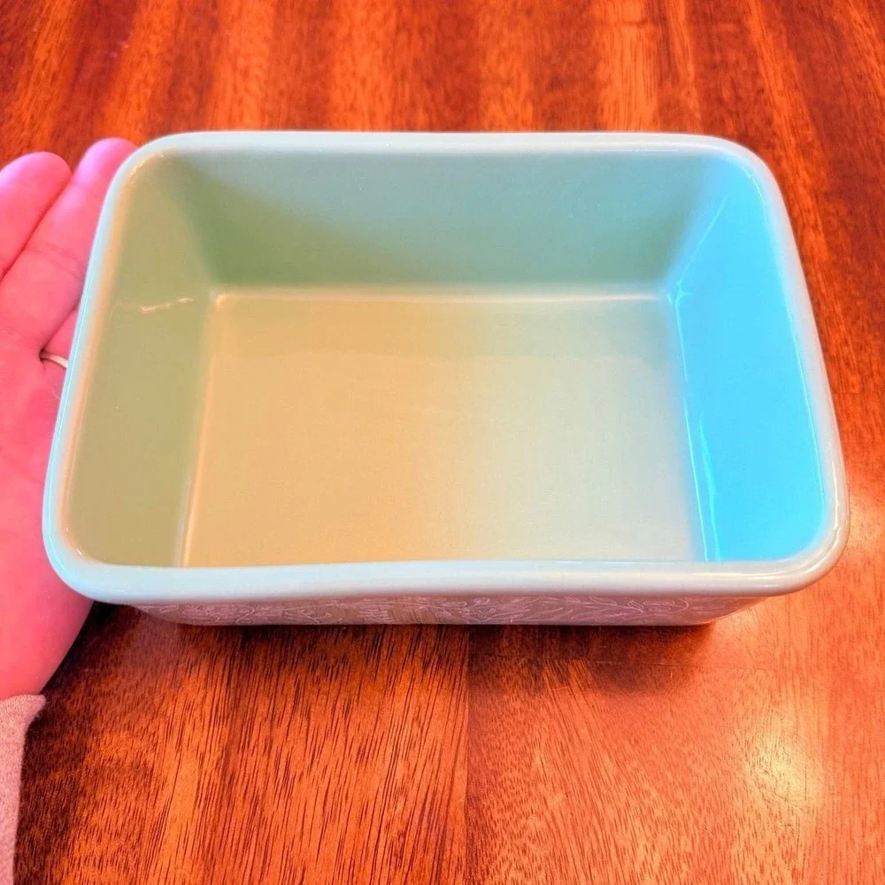Alltrue Botanical Ceramic Loaf Pan, 16.8cm x 12.4cm‎ x 6.4cm